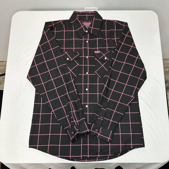 DIXXON Other - DIXXON FLANNEL COMPANY “HOPE” black and pink plaid flannel